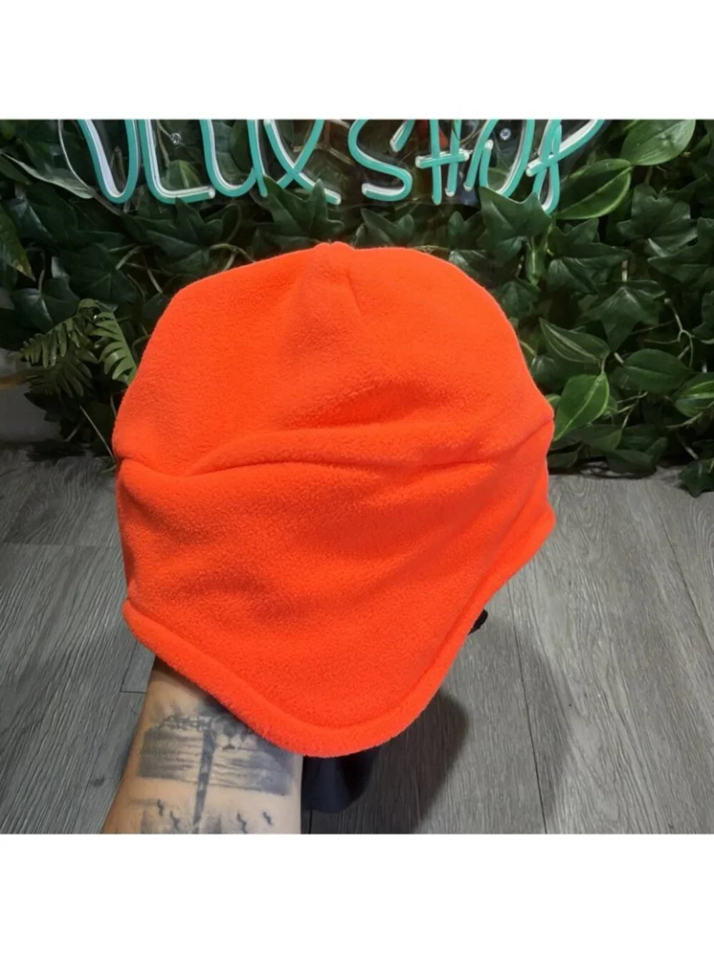 Carhartt Fleece 2 in 1 One Size Mens Beanie Hat Face Mask Orange A202